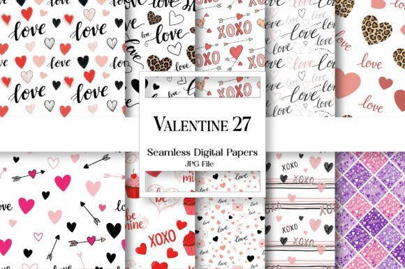 Download Valentine Digital Paper Seamless Bundle - Seamless bundle Collection
