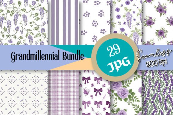Download Grandmillennial Seamless Bundle - Seamless bundle Collection
