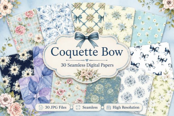 Download Coquette Bow Pattern Seamless Bundle - Seamless bundle Collection