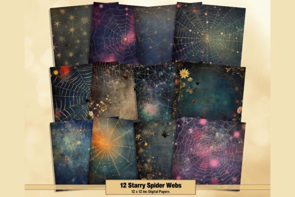 Download Starry Spider Webs Digital Backgrounds - Star Collection