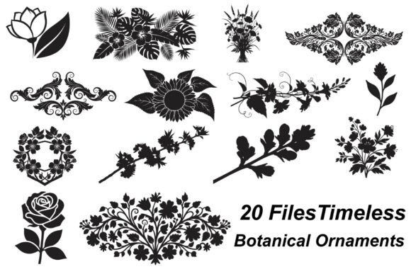 Download Classic Floral Silhouettes Collection - Floral silhouettes Collection