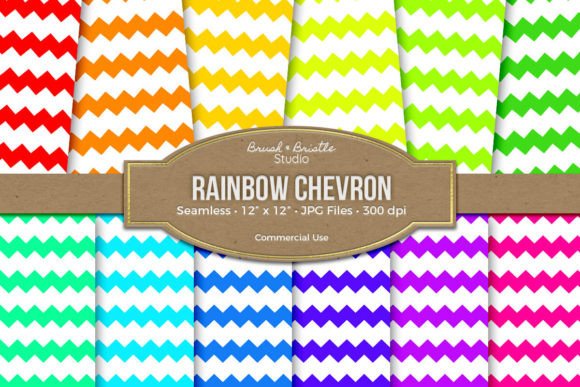Download Rainbow Chevron Digital Paper - Chevron digital paper Collection