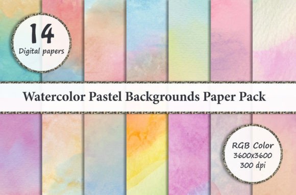 Download Watercolor Pastel Backgrounds Paper Pack - Pastel backgrounds Collection