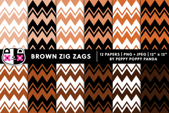 Download Brown Zig Zag Chevron Digital Paper - Chevron digital paper Collection